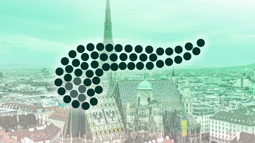 Stephansdom in Wien, im Vordergrund Abbildung Bauchspeicheldrüse in Punkten