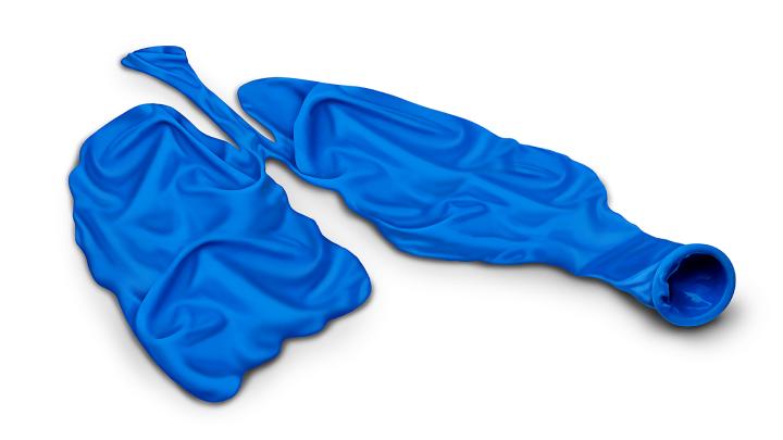 Luftballon in Form einer Lunge