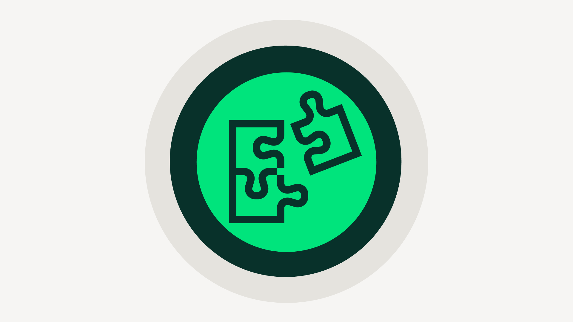 Puzzle als Icon auf grünem Hintergrund